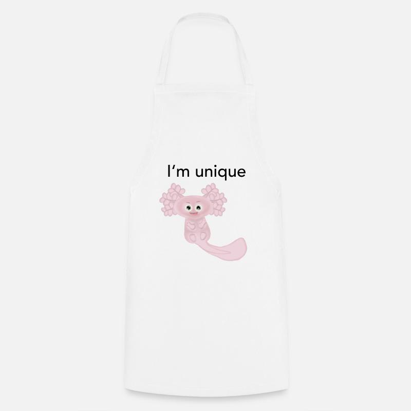 Je suis unique Axolotl - Tablier de cuisine - blanc
