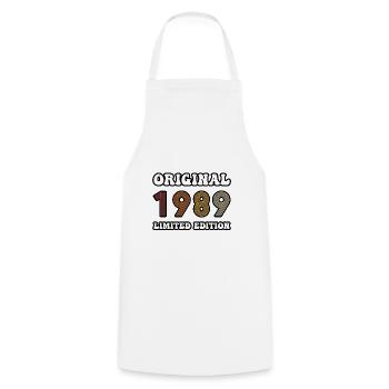 ORIGINAL 1989 - Cooking Apron - white - Front - AI Model Male 185 dark (185cm)