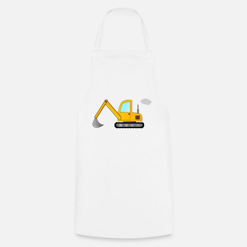Excavator - Cooking Apron - white