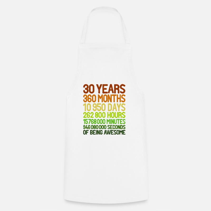 30e anniversaire - Tablier de cuisine - blanc