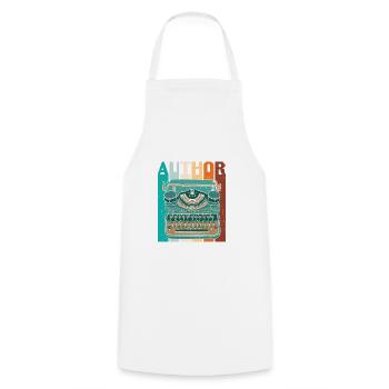 Writer Quote Funny Design Author Writer Novelist - Cooking Apron - white - Front - AI Model Male 185 dark (185cm)