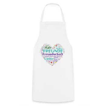 Friends - Cooking Apron - white - Front - AI Model Male 185 dark (185cm)