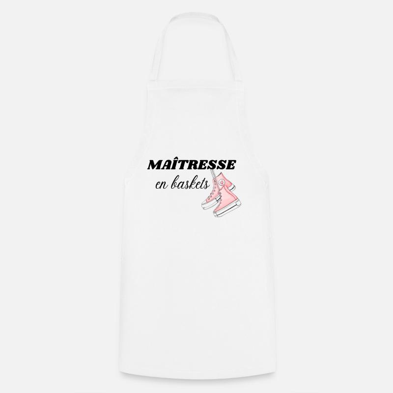 maîtresse en baskets - Tablier de cuisine - blanc