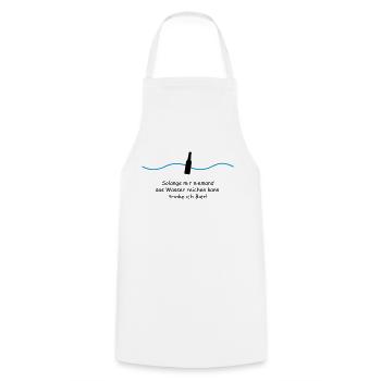 Nicht das Wasser reichen - Bier trinken fun Spruch - Kochschürze - Weiß - Vorne - AI Model Male 185 dark (185cm)