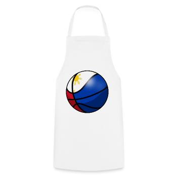 Philippines Filipino Flag Basketball I Cadeau - Tablier de cuisine - blanc - Devant - AI Model Male 185 dark (185cm)