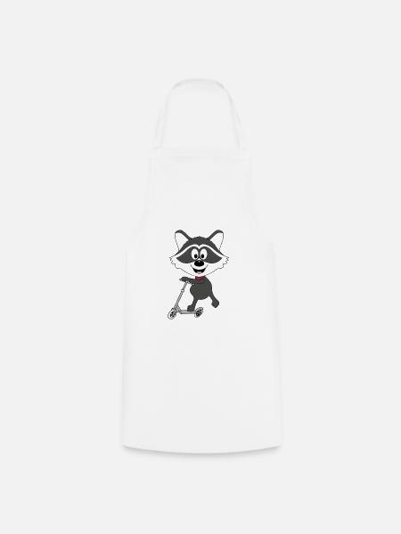 WASCHBÄR - ROLLER - TIER - KIND - BABY - SPORT - Kochschürze - Weiß