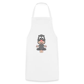 MAULWURF - TIER - YOGA - PILATES - TIERISCH - Kochschürze - Weiß - Vorne - AI Model Male 185 dark (185cm)