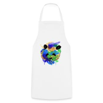 A Beautiful and Fun Watercolor Panda Design - Cooking Apron - white - Front - AI Model Male 185 dark (185cm)
