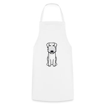 Bosnischer rauer Hund Cartoon Kawaii Illus - Kochschürze - Weiß - Vorne - AI Model Male 185 dark (185cm)