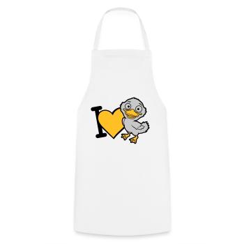 I Love Ducklings Comic - Cooking Apron - white - Front - AI Model Male 185 dark (185cm)
