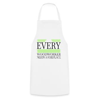 bday carpenter work tshirts carpenter joke - Cooking Apron - white - Front - AI Model Male 185 dark (185cm)