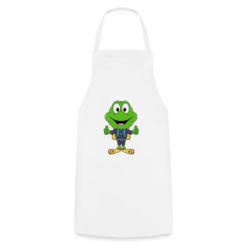 FROSCH - TAUCHER - TAUCHEN - TIER - SPORT - Kochschürze - Weiß - Vorne - AI Model Male 185 dark (185cm)