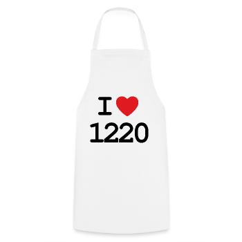 I love 1220 - Ich liebe die Donaustadt Shirt - Kochschürze - Weiß - Vorne - AI Model Male 185 dark (185cm)