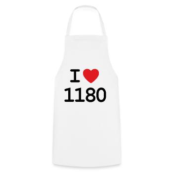 I love 1180 - Ich liebe Währing Shirt - Kochschürze - Weiß - Vorne - AI Model Male 185 dark (185cm)
