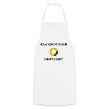 Connerie Suivante En Cours De Préparation cadeau - Tablier de cuisine - blanc - Devant - AI Model Male 185 dark (185cm)