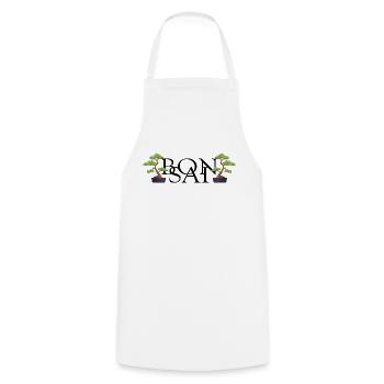 bonsai nebari yamadori japan bonsai garden - Cooking Apron - white - Front - AI Model Male 185 dark (185cm)