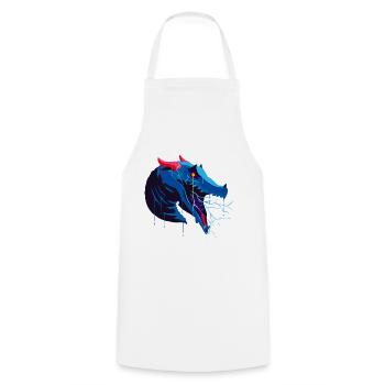 A Beautiful and Frightening Behir Monter Design - Cooking Apron - white - Front - AI Model Male 185 dark (185cm)