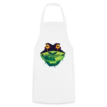 A Beautiful and Funny Frog Design - Cooking Apron - white - Front - AI Model Male 185 dark (185cm)