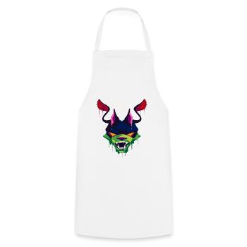Creepy and Beautiful Displacer Dragon Design - Cooking Apron - white - Front - AI Model Male 185 dark (185cm)