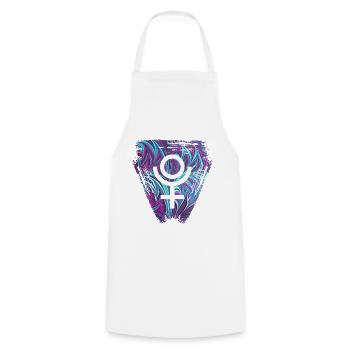 pluto e 74 - Cooking Apron - white - Front - AI Model Male 185 dark (185cm)