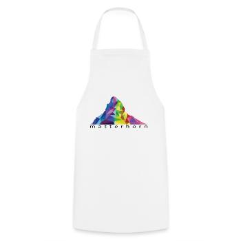 Cervin coloré - Tablier de cuisine - blanc - Devant - AI Model Male 185 dark (185cm)