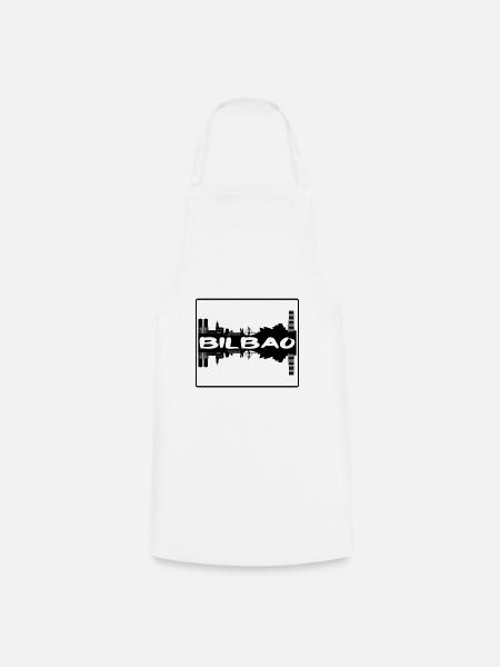 Bilbao Spanien Skyline Silhouette Reisesouvenir - Kochschürze - Weiß