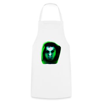Hoody head: Grün - Kochschürze - Weiß - Vorne - AI Model Male 185 dark (185cm)