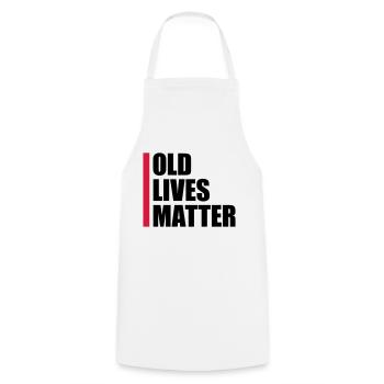 old lives matter quote - Cooking Apron - white - Front - AI Model Male 185 dark (185cm)