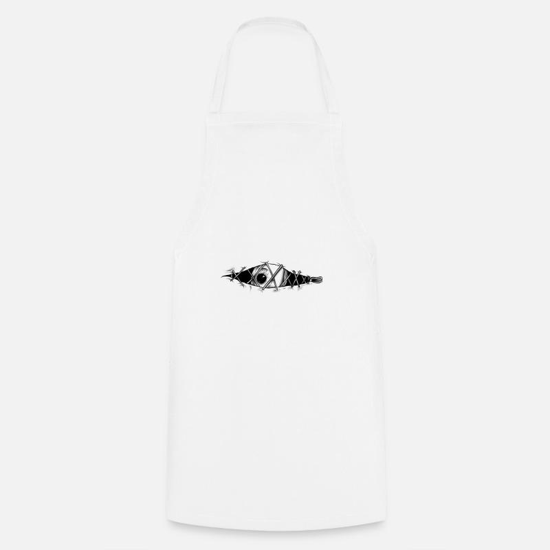 Oeil dark style dessin - Tablier de cuisine - blanc