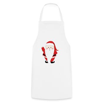 Père Noël Joyeux Noël Coeur T-Shirt d’amour - Tablier de cuisine - blanc - Devant - AI Model Male 185 dark (185cm)