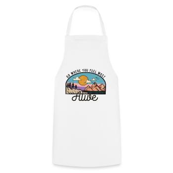 Feel Alive Outdoor Adventure - Cooking Apron - white - Front - AI Model Male 185 dark (185cm)