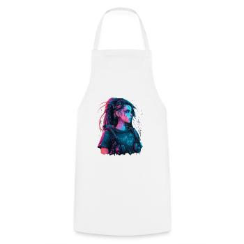 Gorgeous Girl For Fiction Lovers - Cooking Apron - white - Front - AI Model Male 185 dark (185cm)
