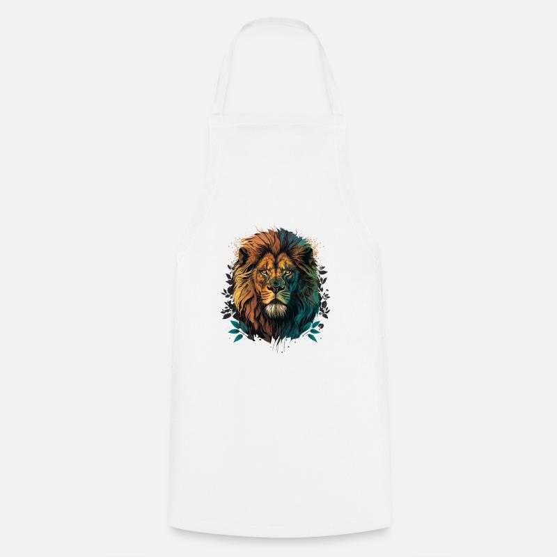 Lion d’Afrique - Tablier de cuisine - blanc