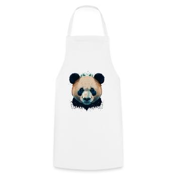 Panda Looking at you - Cooking Apron - white - Front - AI Model Male 185 dark (185cm)