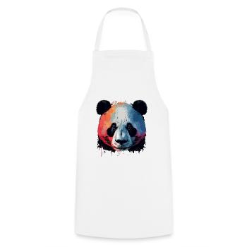 Drapeau de la France Panda - Tablier de cuisine - blanc - Devant - AI Model Male 185 dark (185cm)