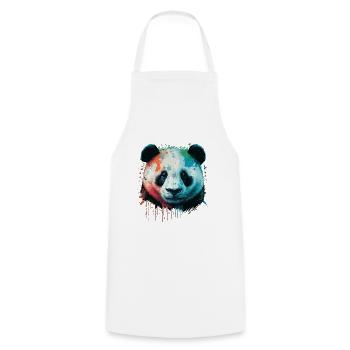 Panda Cadeau Pour les Filles - Tablier de cuisine - blanc - Devant - AI Model Male 185 dark (185cm)