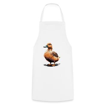 Young Duck - Cooking Apron - white - Front - AI Model Male 185 dark (185cm)