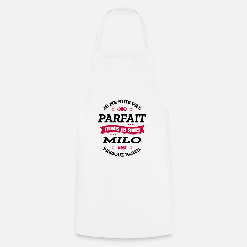 MILO PARFAIT - PRENOM MILO - Tablier de cuisine - blanc