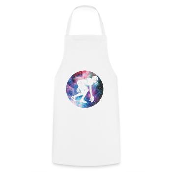 Joueur de football américain - Tablier de cuisine - blanc - Devant - AI Model Male 185 dark (185cm)