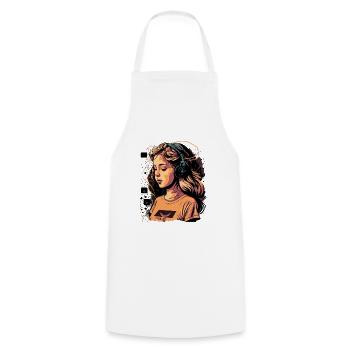 Kawaii - Tablier de cuisine - blanc - Devant - AI Model Male 185 dark (185cm)
