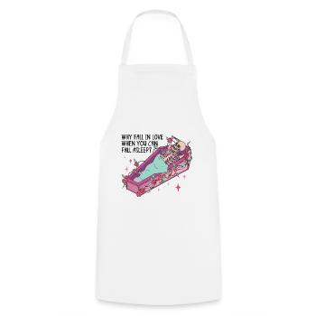 Anti Saint-Valentin Coeur Amour Cadeau Idée Horreur - Tablier de cuisine - blanc - Devant - AI Model Male 185 dark (185cm)