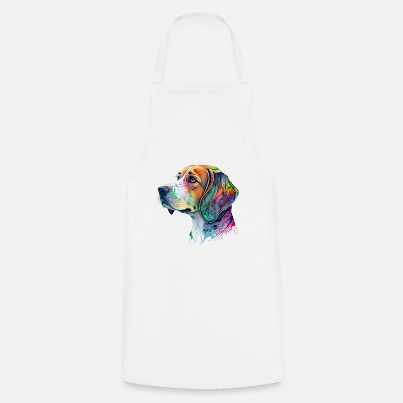 Beagle Hundemotiv - Kochschürze - Weiß