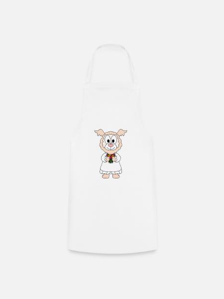 LAMA - ALPAKA - BRAUT - HOCHZEIT - HEIRATEN - TIER - Kochschürze - Weiß
