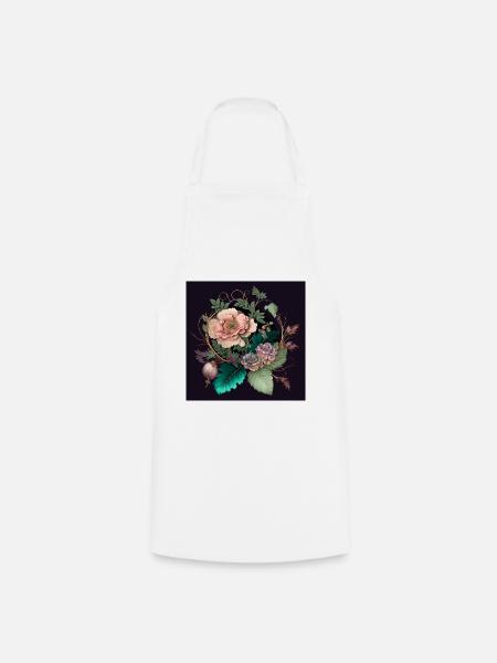 Floral Design 10 - Kochschürze - Weiß