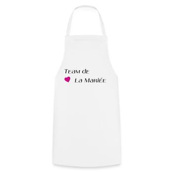 Team de la mariée - Tablier de cuisine - blanc - Devant - AI Model Male 185 dark (185cm)