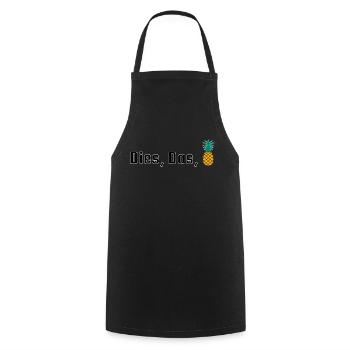 Ceci, cela, ananas - Tablier de cuisine - noir - Devant - AI Model Male 185 dark (185cm)