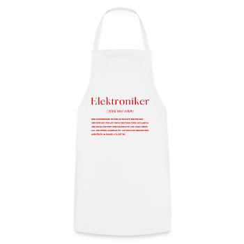 Elektroniker Definition - Kochschürze - Weiß - Vorne - AI Model Male 185 dark (185cm)