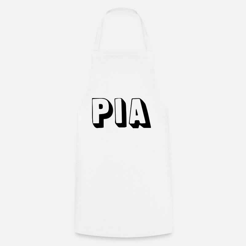 Nom - Pia - Tablier de cuisine - blanc