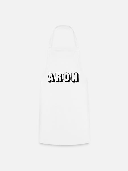 Name - Aron - Kochschürze - Weiß