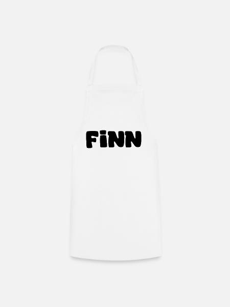 Name - Finn - Kochschürze - Weiß